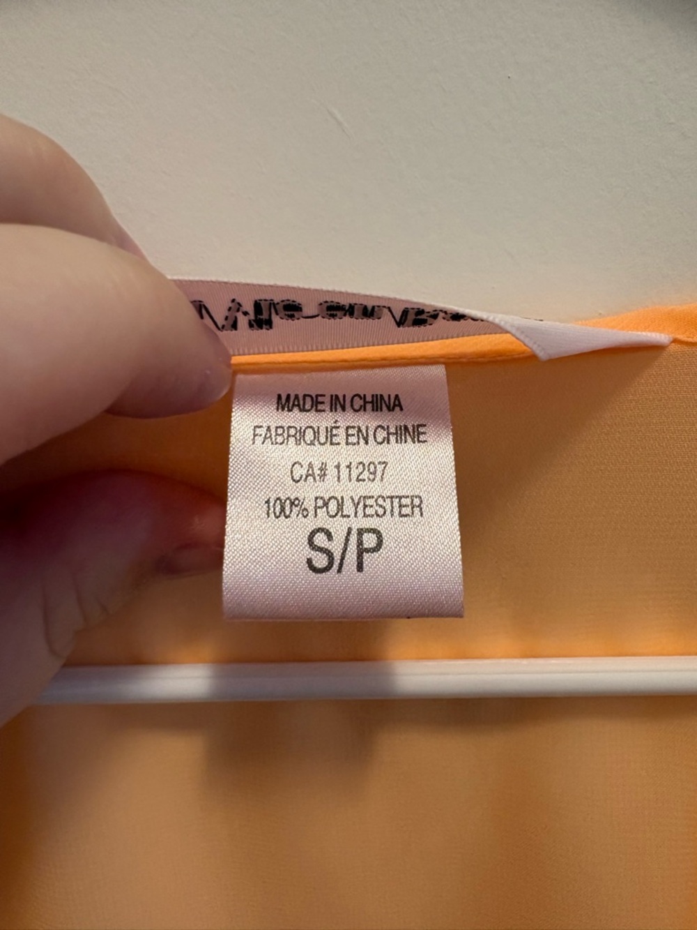 Sheer Orange Tie-Waist Robe with Embroidered floral Cuffs #56 - Picture 6 of 6